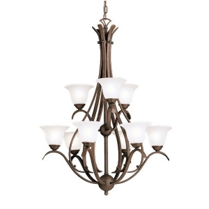 Kichler Dover Chandelier 9Lt Tannery Bronze Etched Seeded 2520Tz - All