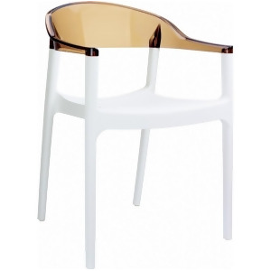 Compamia Carmen Modern Dining Chair White/Amber Isp059-whi-tamb - All
