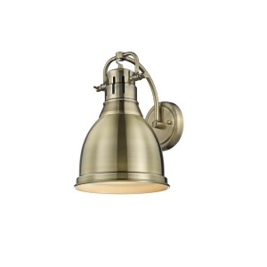 Golden Duncan 1 Light Wall Sconce Aged Brass Aged Brass Shade 3602-1Wab-ab - All