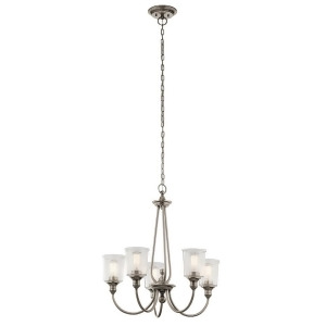Kichler Waverly Chandelier 5Lt Classic Pewter Clear Seeded 43946Clp - All