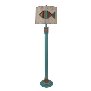 Coast Lamp Coastal Living Round Floor Lamp w/Rope Antique Turquoise 16-B6c - All