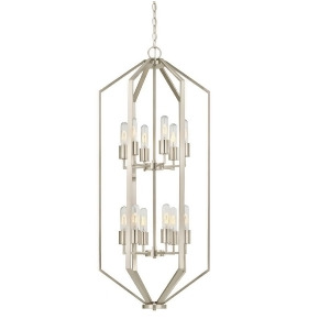 Dolan Designs Hexagon 12Lt Chandelier Satin Nickel 1143-09 - All