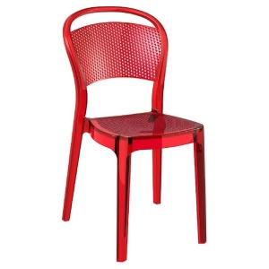Compamia Bee Polycarbonate Dining Chair Transparent Red Isp021-tred - All