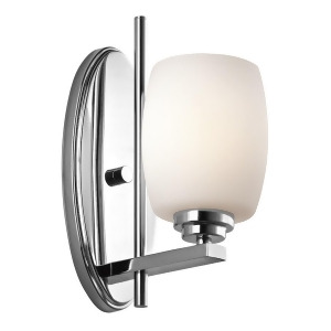 Kichler Eileen Wall Sconce 1Lt Chrome Satin Etched Cased Opal 5096Ch - All