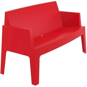 Compamia Box Resin Outdoor Bench Red Isp063-red - All