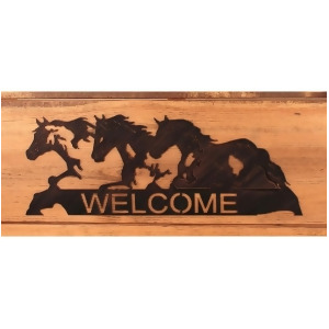 Coast Lamp Rustic Living Iron Horses Welcome Sign Sienna 15-R18f - All