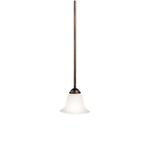 Kichler Dover Mini Pendant 1Lt Tannery Bronze Etched Seeded 2771Tz - All