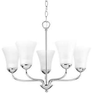 Progress Classic 5 Light 21.875 Chandelier Polished Chrome/Etched P4770-15 - All