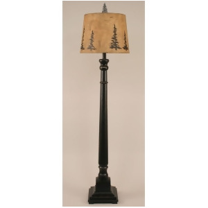Coast Lamp Rustic Living Square Candlestick Floor Lamp Black Finish 12-R38a - All
