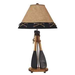 Coast Lamp Coastal Living 2-Boat Paddles w/Rope Table Lamp Stain/Navy 16-B5f - All