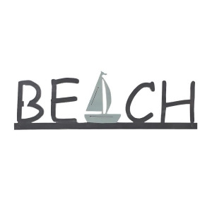 Coast Lamp Coastal Living Beach Sign w/Sailboat Navy/Grey 16-B31f - All