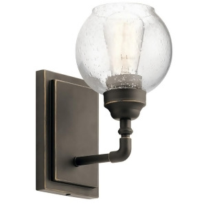 Kichler Niles Wall Sconce 1Lt Olde Bronze Clear Seeded 45590Oz - All