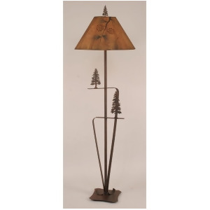 Coast Lamp Rustic Living Iron Pine Trees Floor Lamp Rust 12-R33d - All