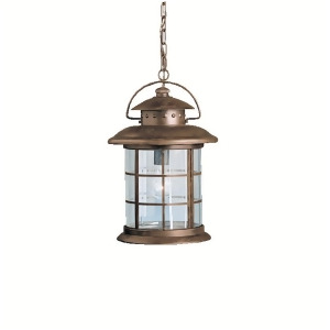 Kichler Rustic Outdoor Pendant 1Lt Rustic Clear Beveled 9870Rst - All