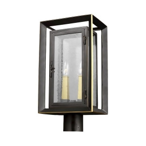 Feiss Urbandale 2 Lt Out Post Lantern Anq Brz/Painted Brass Ol13807anbz-pbb - All
