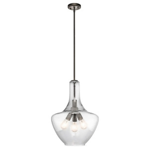 Kichler Everly Pendant 3Lt 16x22.75 Olde Bronze Clear Seeded 42190Oz - All