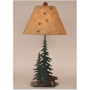 Coast Lamp Rustic Living Pine Tress w/Bear Family Table Lamp Outland 12-R16d - All