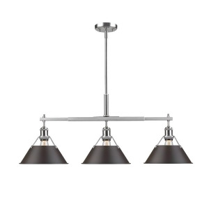 Golden Orwell Linear Pendant Pewter Rubbed Bronze Shade 3306-Lppw-rbz - All