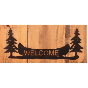 Coast Lamp Rustic Living Iron Pine/Canoe Welcome Sign Sienna 15-R23d-24 - All