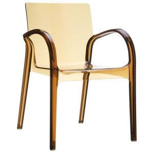Compamia Dejavu Polycarbonate Arm Chair Transparent Amber Isp032-tamb - All
