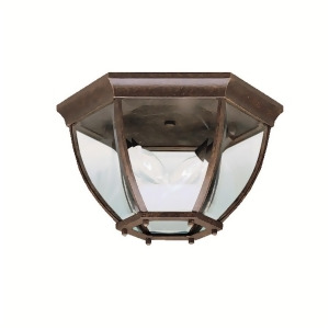 Kichler Outdoor Ceiling 2Lt Tannery Bronze Clear Beveled 9886Tz - All