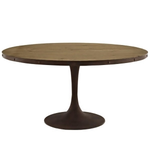 Modway Furniture Drive 60 Round Wood Top Dining Table Brown Eei-2005-brn-set - All