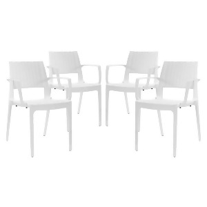 Modway Furniture Astute Dining Set Set of 4 White Eei-2414-whi-set - All
