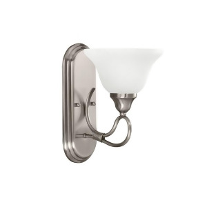 Kichler Stafford Wall Sconce 1Lt Antique Pewter White French Scavo 5556Ap - All