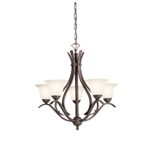 Kichler Dover Chandelier 5Lt Tannery Bronze Etched Seeded 2020Tz - All