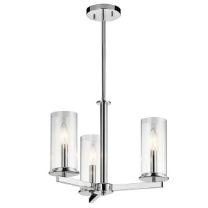 Kichler Crosby Chandelier/Semi Flush 3Lt Chrome Clear 43997Ch - All