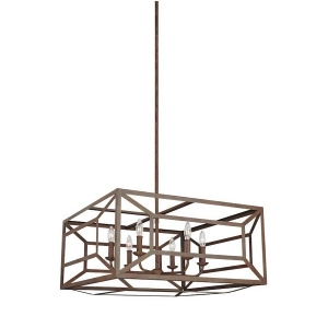 Feiss Marquelle 6 Light Chandelier Weathered Iron F3172-6wi - All