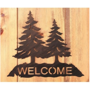 Coast Lamp Rustic Living Iron Pine Tree Welcome Sign Sienna 15-R32a - All