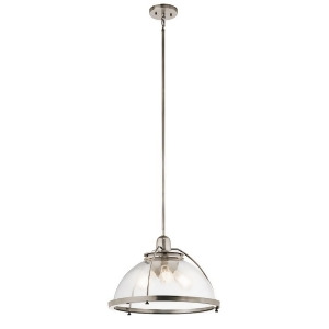 Kichler Silberne Pendant 3Lt Classic Pewter Clear Seeded 43739Clp - All