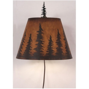 Coast Lamp Rustic Living Wall Sconce w/Pine Tree Table Lamp Black 15-R15b - All