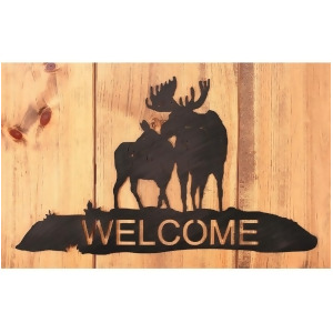 Coast Lamp Rustic Living Iron Moose Scene Welcome Sign Kodiak 15-R25a - All