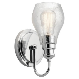 Kichler Greenbrier Wall Sconce 1Lt Chrome Clear Seeded 45390Ch - All