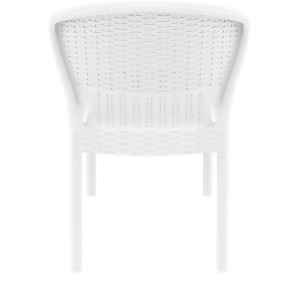 Compamia Daytona Resin Wickerlook Dining Chair White Isp818-wh - All