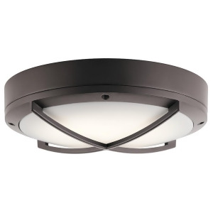 Kichler Outdoor Wall/Ceiling Led 11x3.5 Text Arch Bronze White 11135Aztled - All