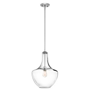 Kichler Everly Pendant 1Lt 13.75x20 Chrome Clear 42046Ch - All