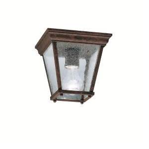 Kichler Outdoor Ceiling 1Lt Tannery Bronze Clear Seeded 9859Tz - All