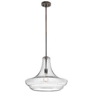 Kichler Everly Pendant 1Lt 19x15.5 Olde Bronze Clear Seeded 42329Ozcs - All