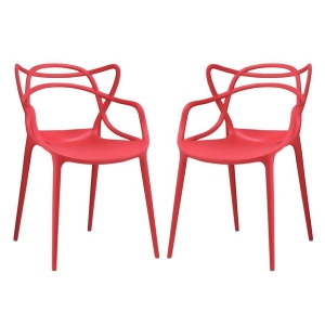 Modway Furniture Entangled Dining Set Set of 2 Red Eei-2347-red-set - All