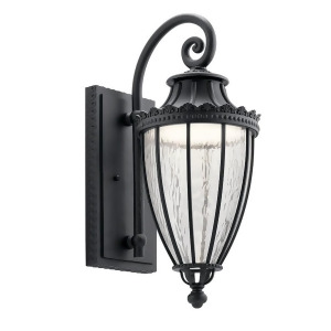 Kichler Wakefield Outdoor Wall 1Lt Led 9x22.25 Text Black Clear 49752Bktled - All