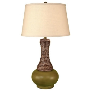 Coast Lamp Coastal Living Aladdin Pot Lamp Rope on Neck Lime Glaze 14-B3d - All