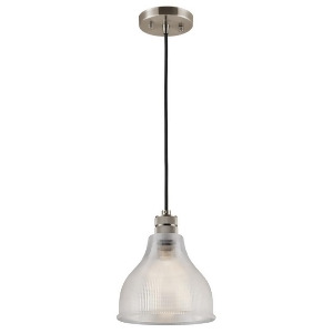 Kichler Devin Mini Pendant 1Lt Classic Pewter Clear Ribbed 43551Clp - All