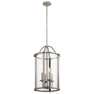 Kichler Emory Foyer Pendant 4Lt Classic Pewter Clear 43709Clp - All