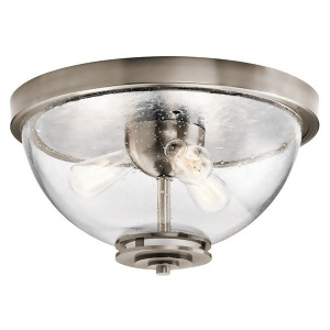 Kichler Silberne Flush Mount 3Lt Classic Pewter Clear Seeded 43740Clp - All
