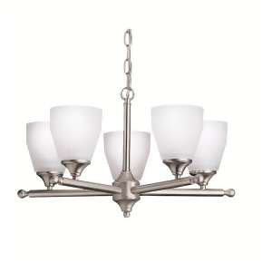 Kichler Ansonia Chandelier 5Lt Brushed Nickel Satin Etched 1748Ni - All