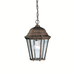 Kichler Madison Outdoor Pendant 1Lt Tannery Bronze Clear Beveled 9805Tz - All