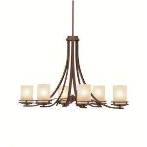 Kichler Hendrik Oval Chandelier 6Lt Olde Bronze Light Umber 1673Oz - All